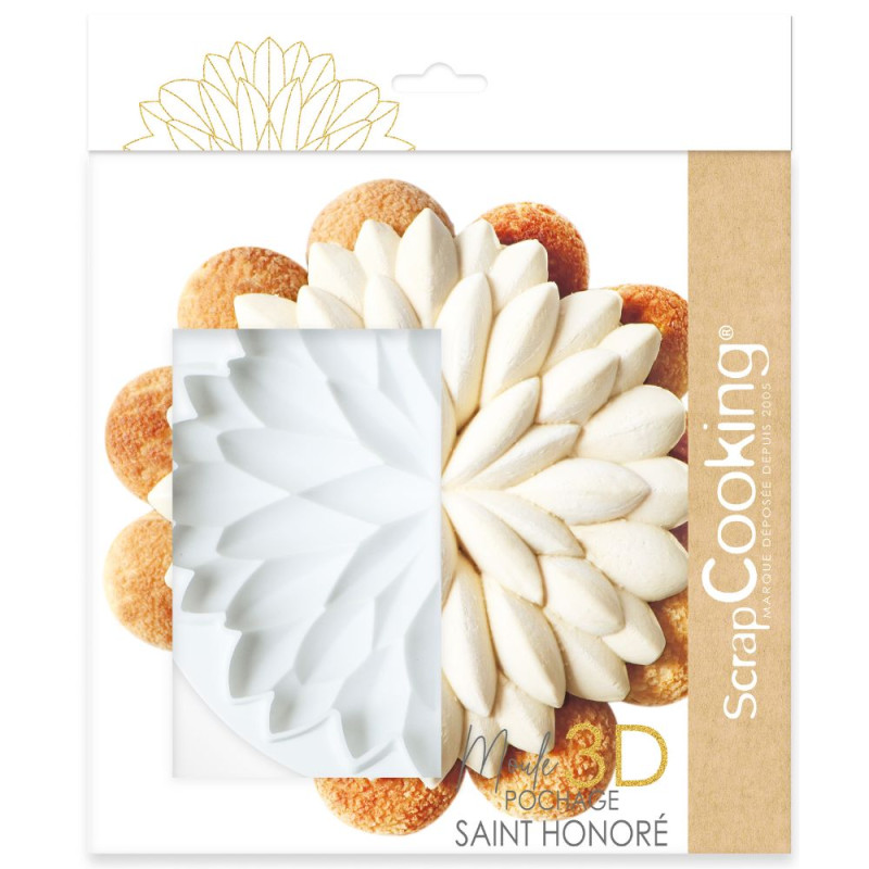 Moule 3d pochage Saint Honore 20 cm pack - ScrapCooking