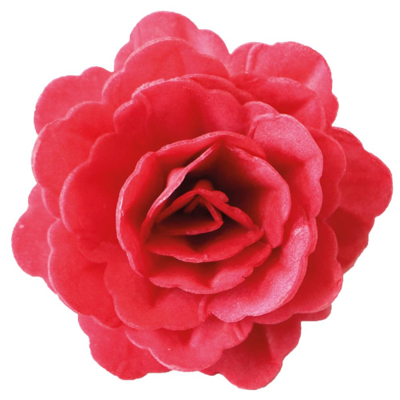 3 red royal roses in wafer paper for cake decoration - product image 2 - ScrapCooking