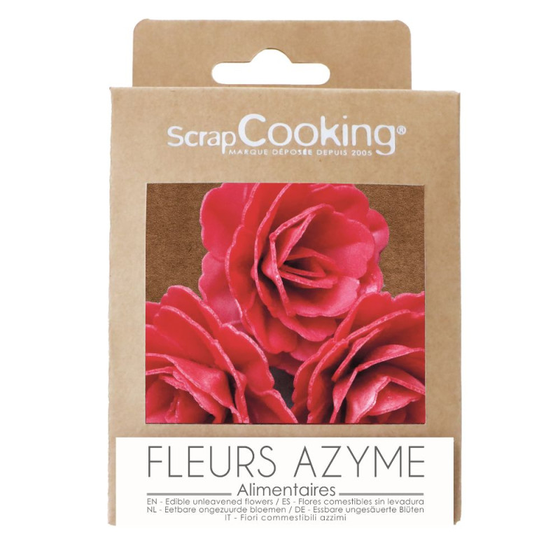 Roses royales rouges azyme déco pack - ScrapCooking