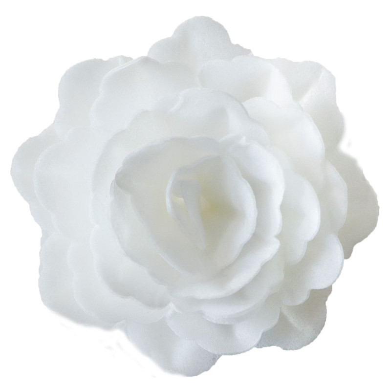 3 white royal roses in wafer paper - product image 2 - ScrapCooking