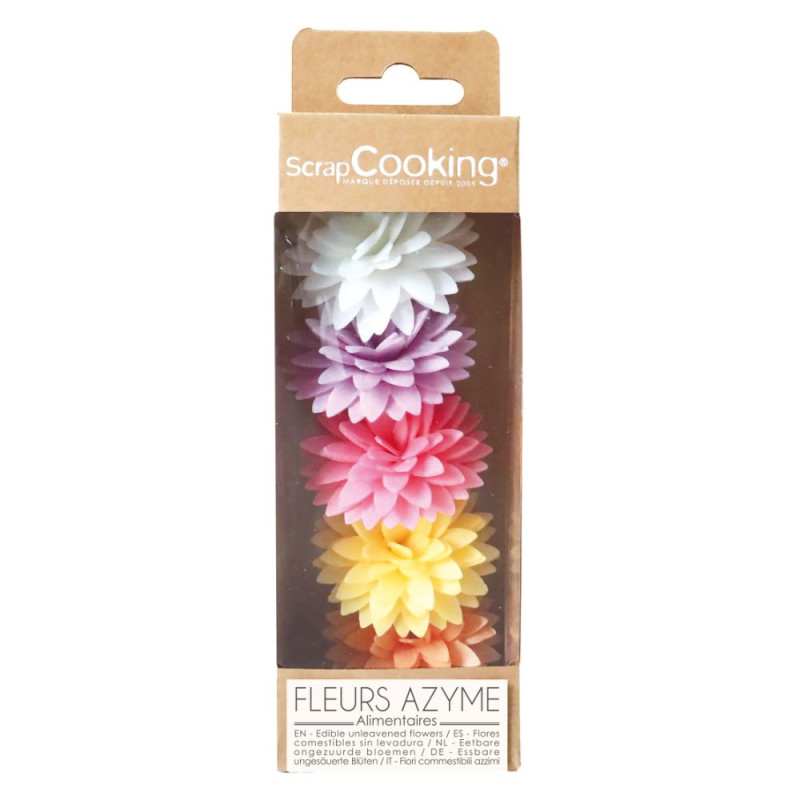 5 assorted wafer paper dahlias - product image 1 - ScrapCooking