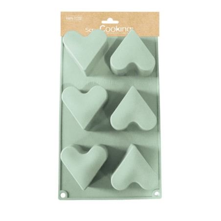 Silicone mould with 8 heart cavities - Funfetti