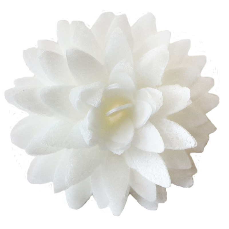 5 white unleavened dahlias for cake decorations - product image 2 - ScrapCooking