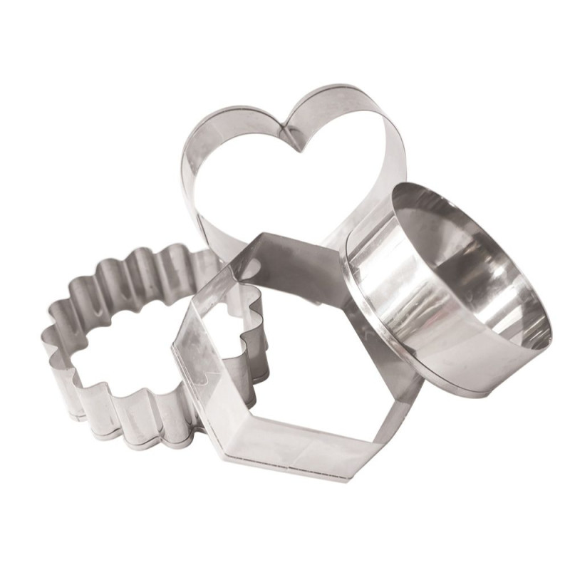 4 stainless steel cookie cutters - product image 2 - ScrapCooking