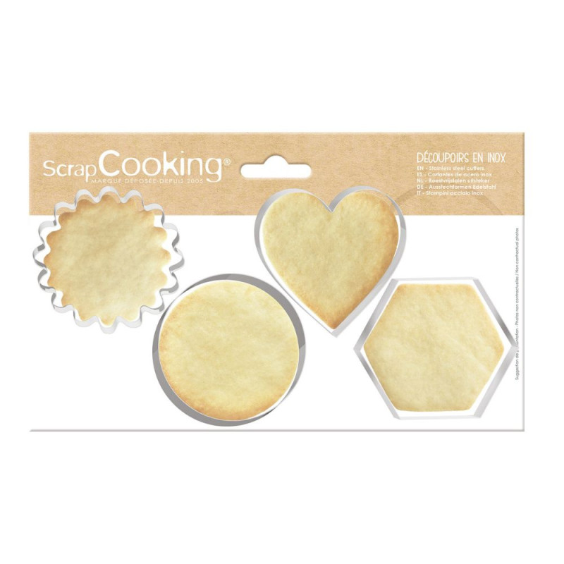 4 stainless steel cookie cutters - product image 1 - ScrapCooking