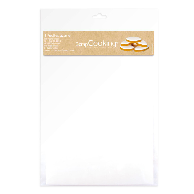 Lot de 6 feuilles azyme spécial calissons - ScrapCooking