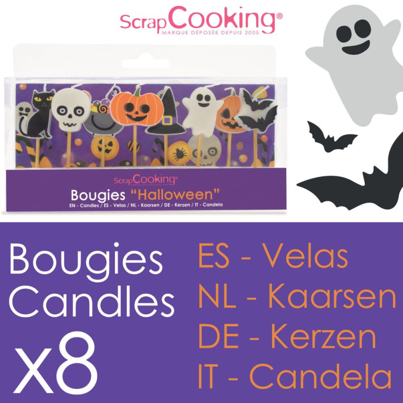 8 bougies Halloween pack - ScrapCooking