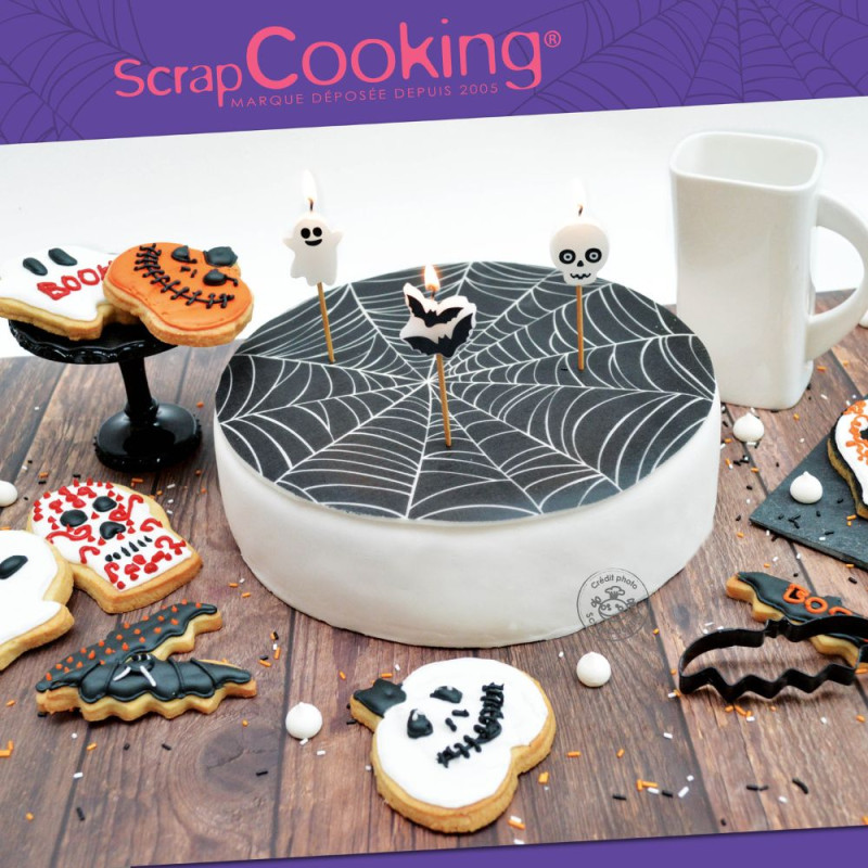 8 bougies Halloween décoration gâteau - ScrapCooking