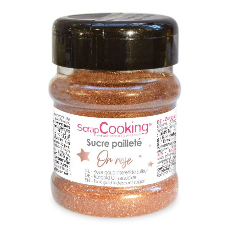 Rose gold iridescent sugar 160g - product image 1 - ScrapCooking