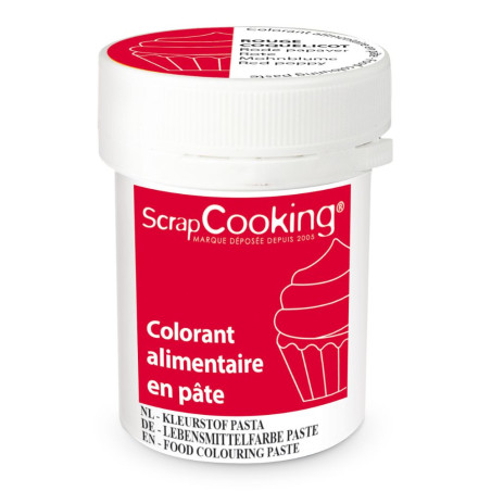 Food colouring paste 20g - Poppy red