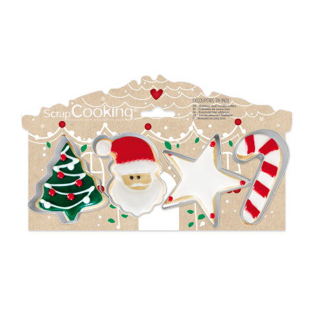 4 Christmas cookie cutters - ScrapCooking