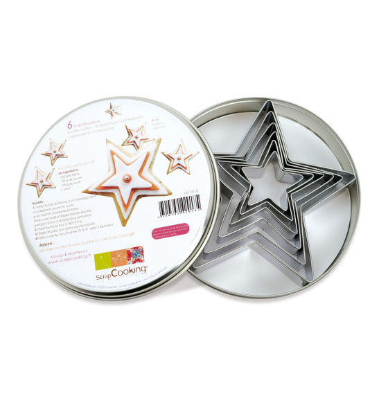 Set Of 6 Star Cookie Cutters