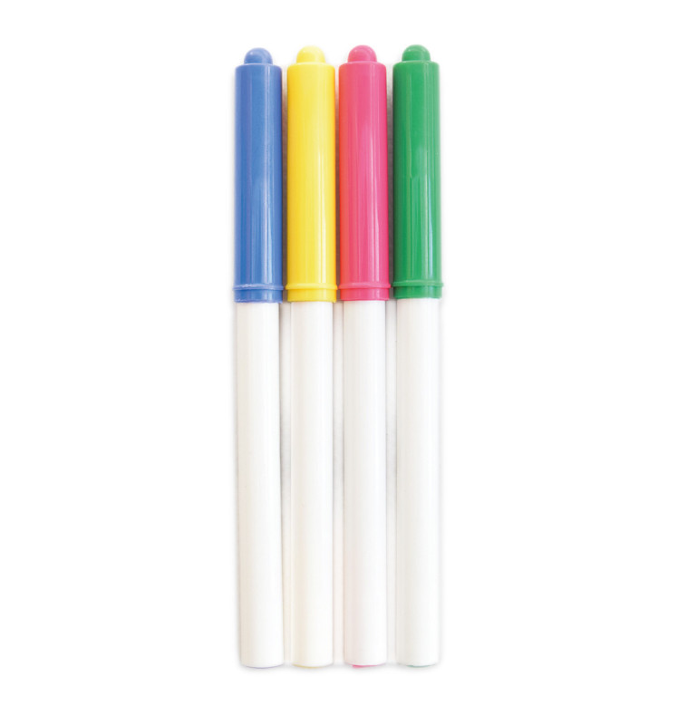 4 food pens yellow, green, pink, blue