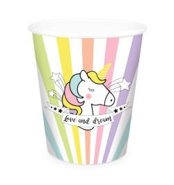 8 Unicorn paper party cups...