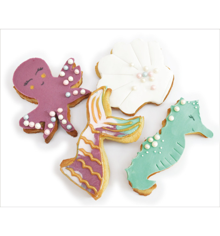 Set of 4 Mermaid cookie cutters