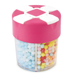 Petite boîte distributrice décors sucrés "Perles assorties" réf.7055