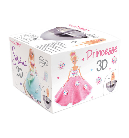 Moule Dome Gateau Princesse Sirene 3d