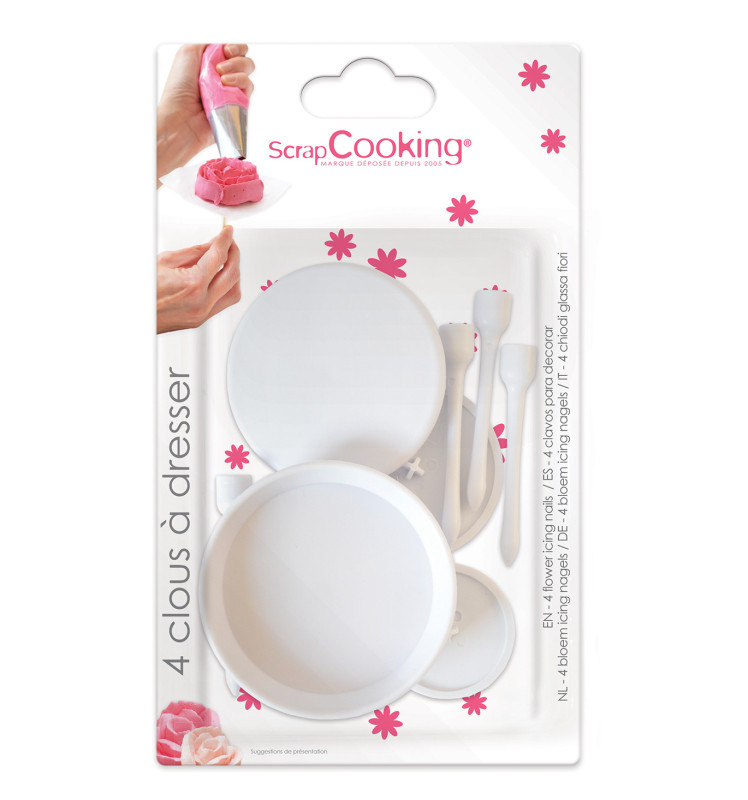 4 flower icing nails - ScrapCooking®