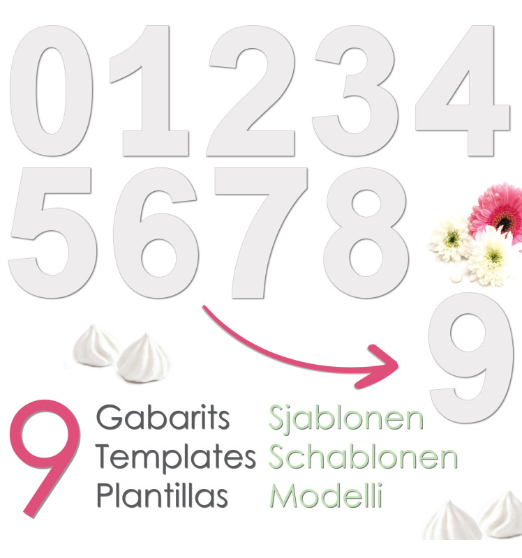 Gabarits Kit number cake réf.3927 - ScrapCoking