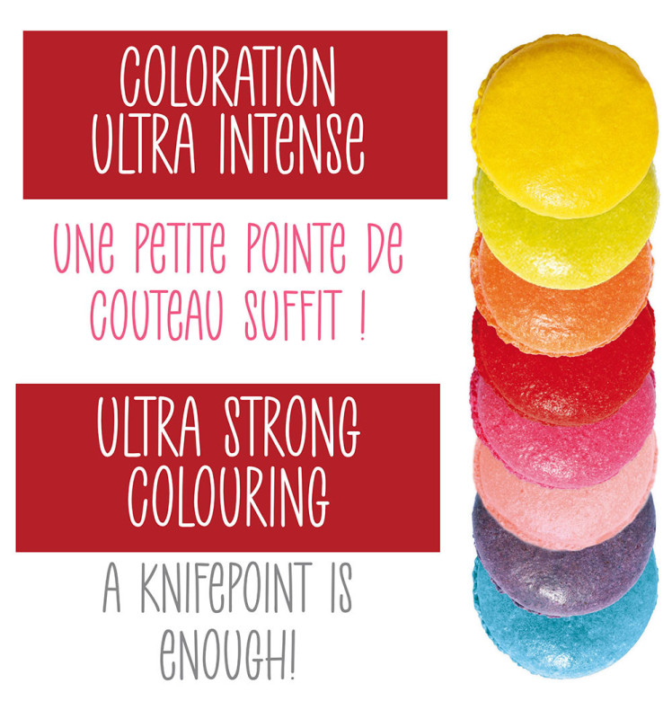 9 mini natural powdered food colourings - ScrapCooking®