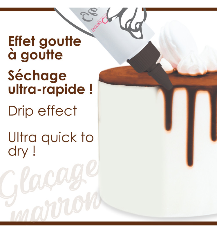 Chocolate flavour glaze brown - Drip cake ScrapCooking®