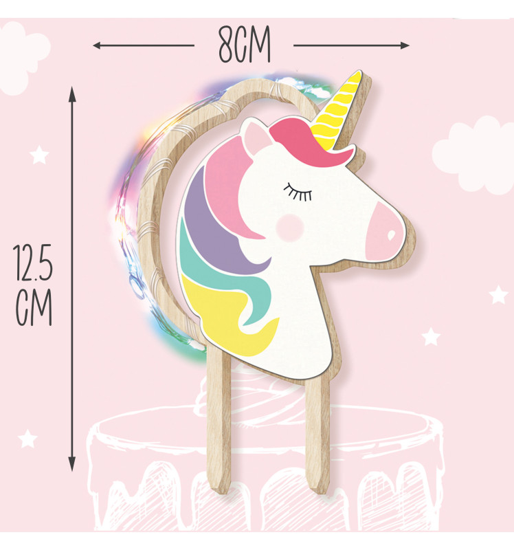 Unicorn LED cake topper - ScrapCooking®