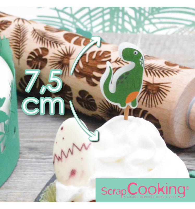 8 Dinosaur candles - ScrapCooking®