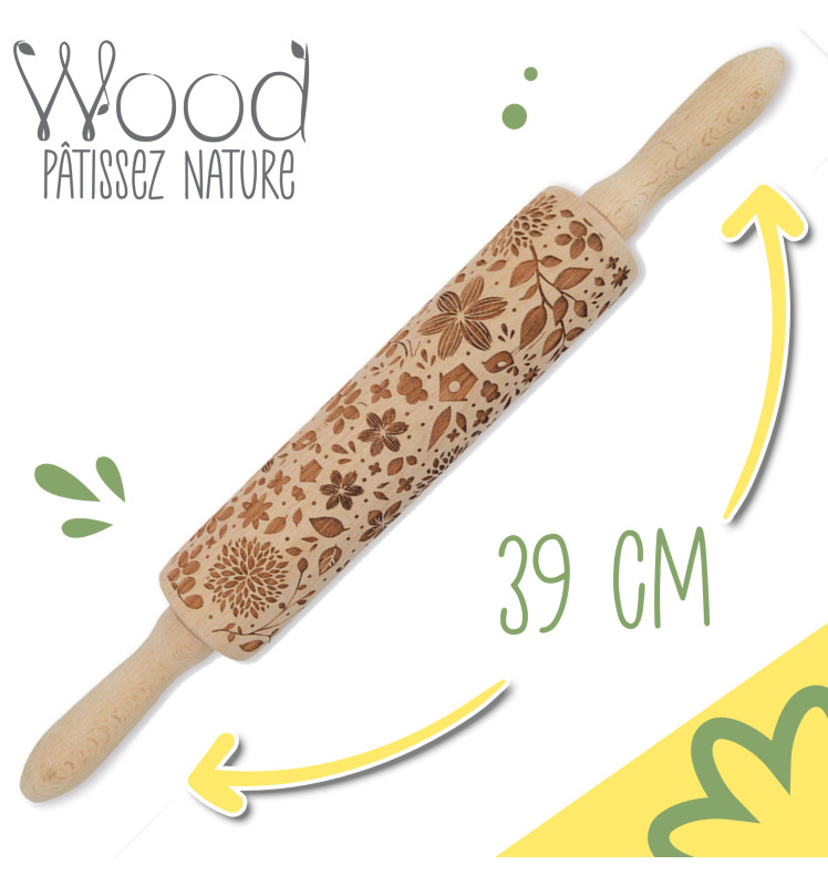 Wooden “Nature” print roller - Scrapcooking®