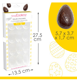 Moule rigide chocolat œufs réf.6753