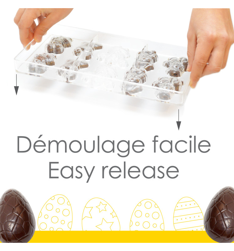 Rigid mould for making chocolate eggs - ScrapCooking®