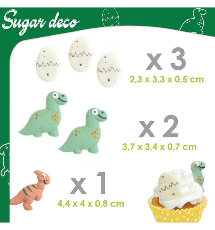 Dinosaur-themed sweet scenery decorations - ScrapCooking®