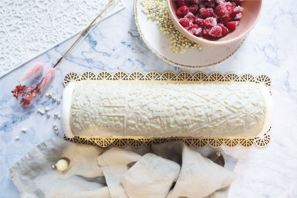 Recette bûche vacherin vanille framboise