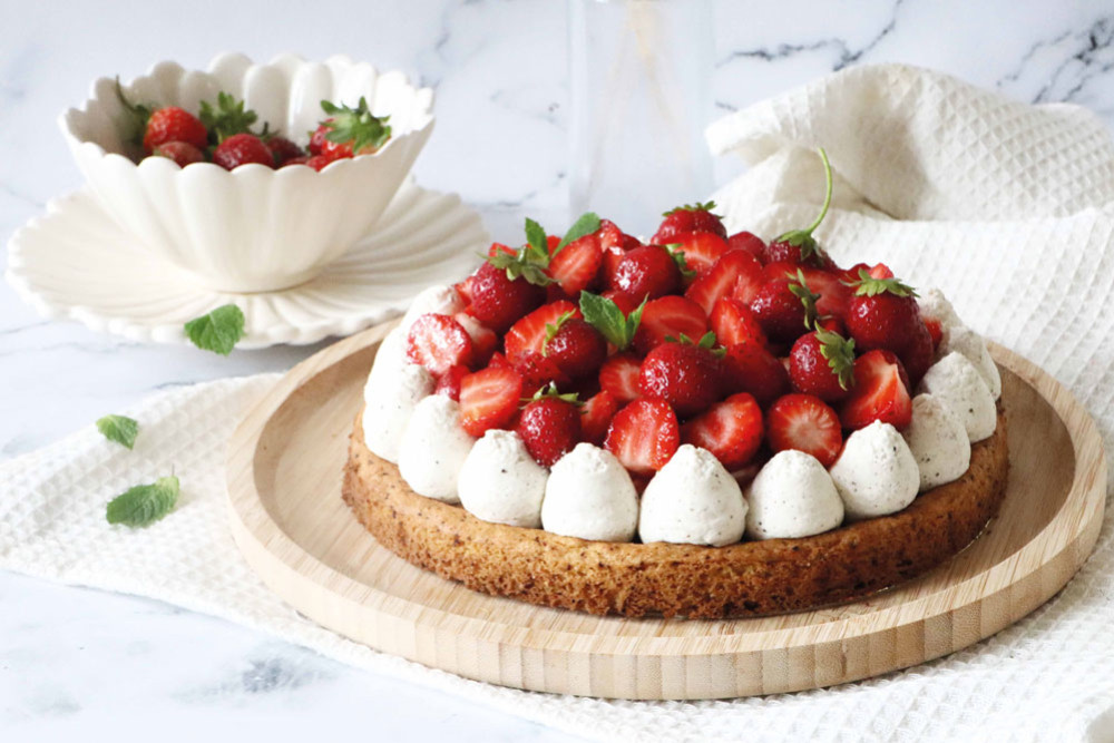 Recette Tarte aux fraises palet breton