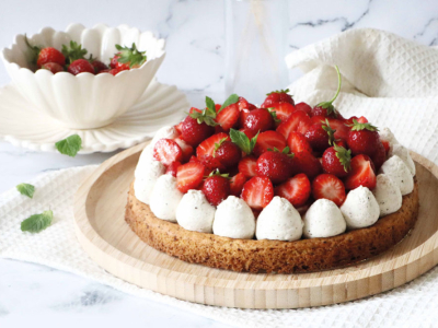 Recette Tarte aux fraises palet breton