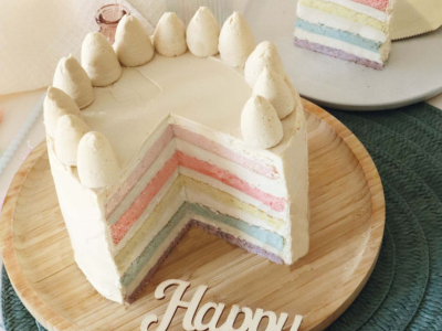 Recette Rainbow cake Pastel 